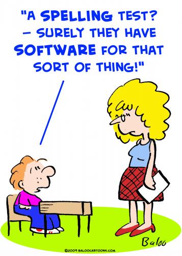 cartoon Spelling test school software