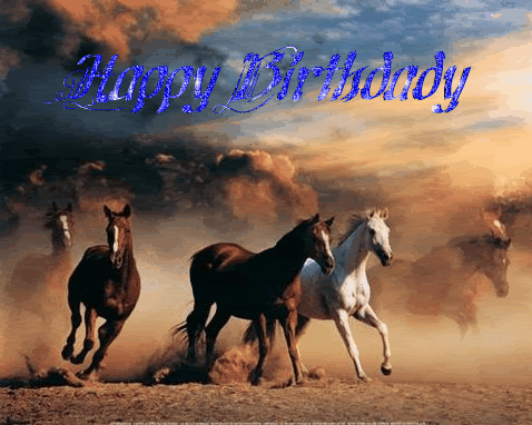 Wild Horses   Happy Birthday   flickering text