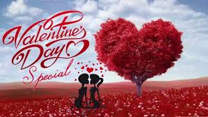 Happy Valentines Day Special   Love pair under Heart tree