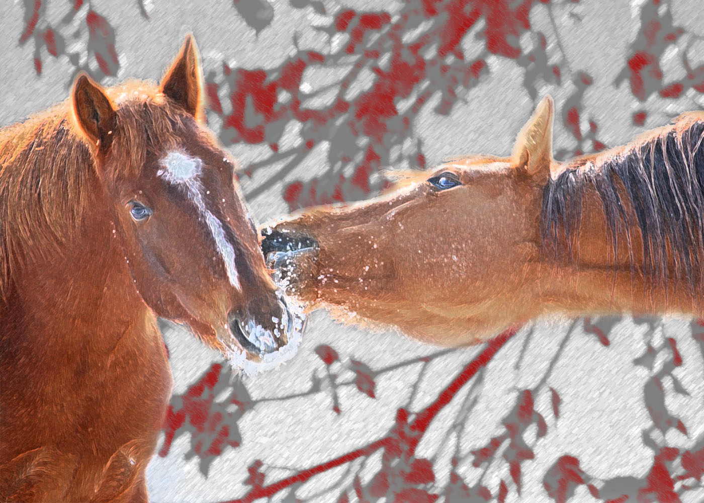 Valentine Two horses