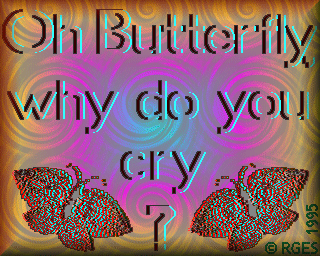 Butterfly Cry Buttonized © RGES