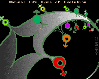 Eternal Life Cycle of Evolution   greyAnim © RGES