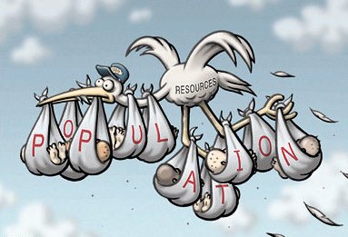 cartoon human overpopulation stork babies